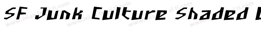SF Junk Culture Shaded Oblique字体转换